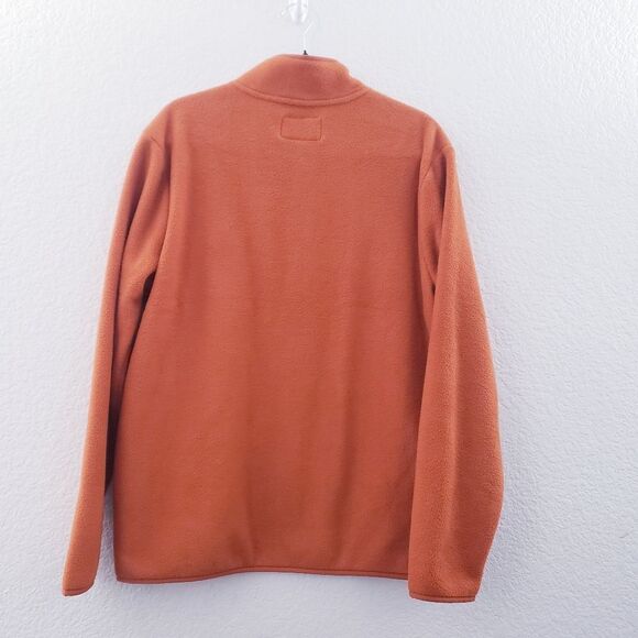 Goodfellow & Co Men'sāQuarter Zip Fleece Sweatshirt Rust Size Medium - Picture 11 of 14